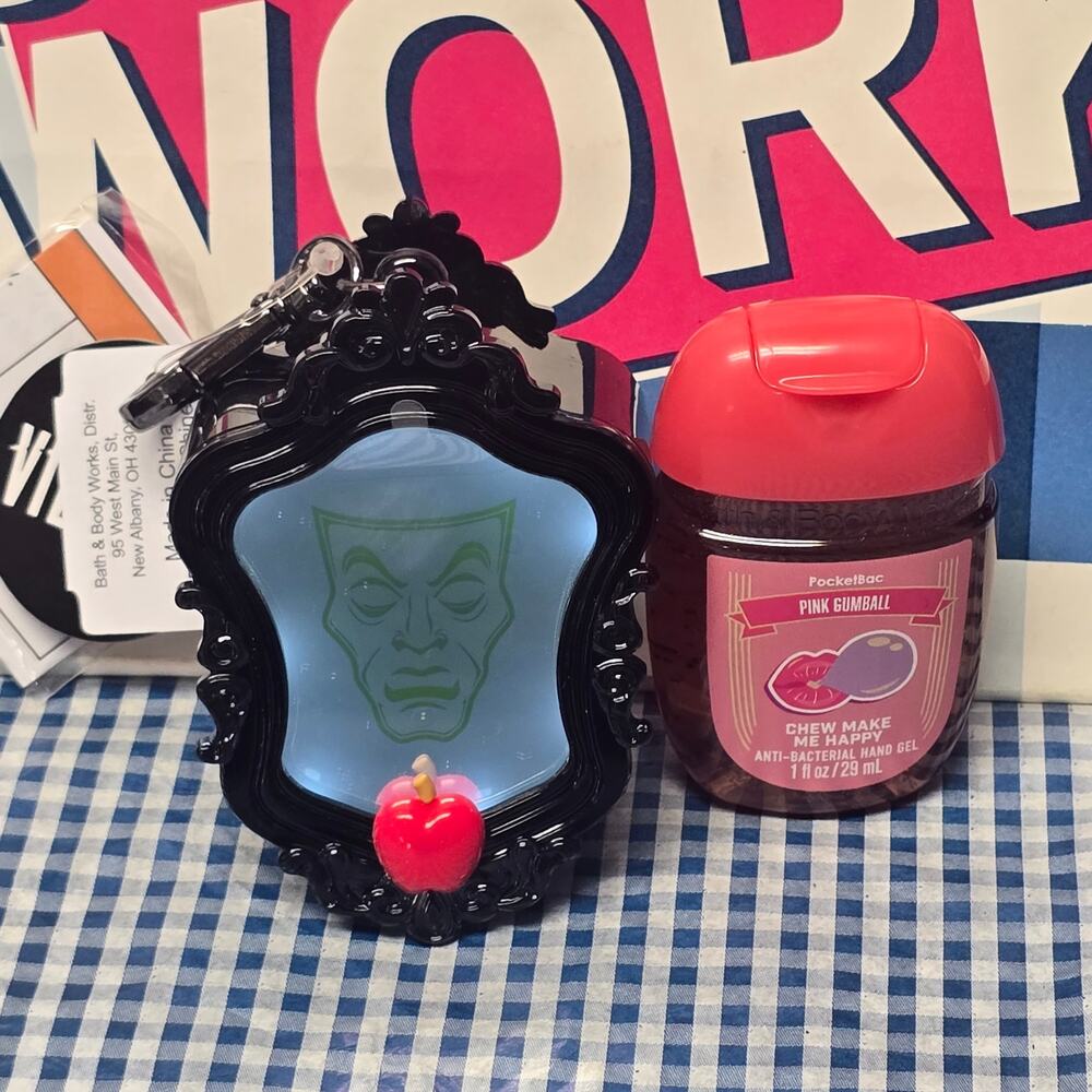 BBW Disney Evil Queen Mirror Pocketbac Holder Pink Gumball Refill Backpack